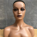 Realistic Female Mannequin Head With Shoulder Display Manikin Head Bust for Wigs Makeup Beauty Accessories Displaying