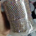 2mm Dense Sew on Cup Chain Rhinestone Trimming Silver Gold Brass Chain Crystal Rhinestone Trim Chain