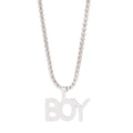 Qiuhan OEM Stainless Steel Pearl Chain Personalized Pendant Jewelry Gift Custom Name Necklace Men MegaBDM