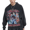 Custom Quality Oversize Dtg Printing Hoodies Men Disstressed Ripped Raw Edge Washed French Terry Y2k Graphic Hoodie