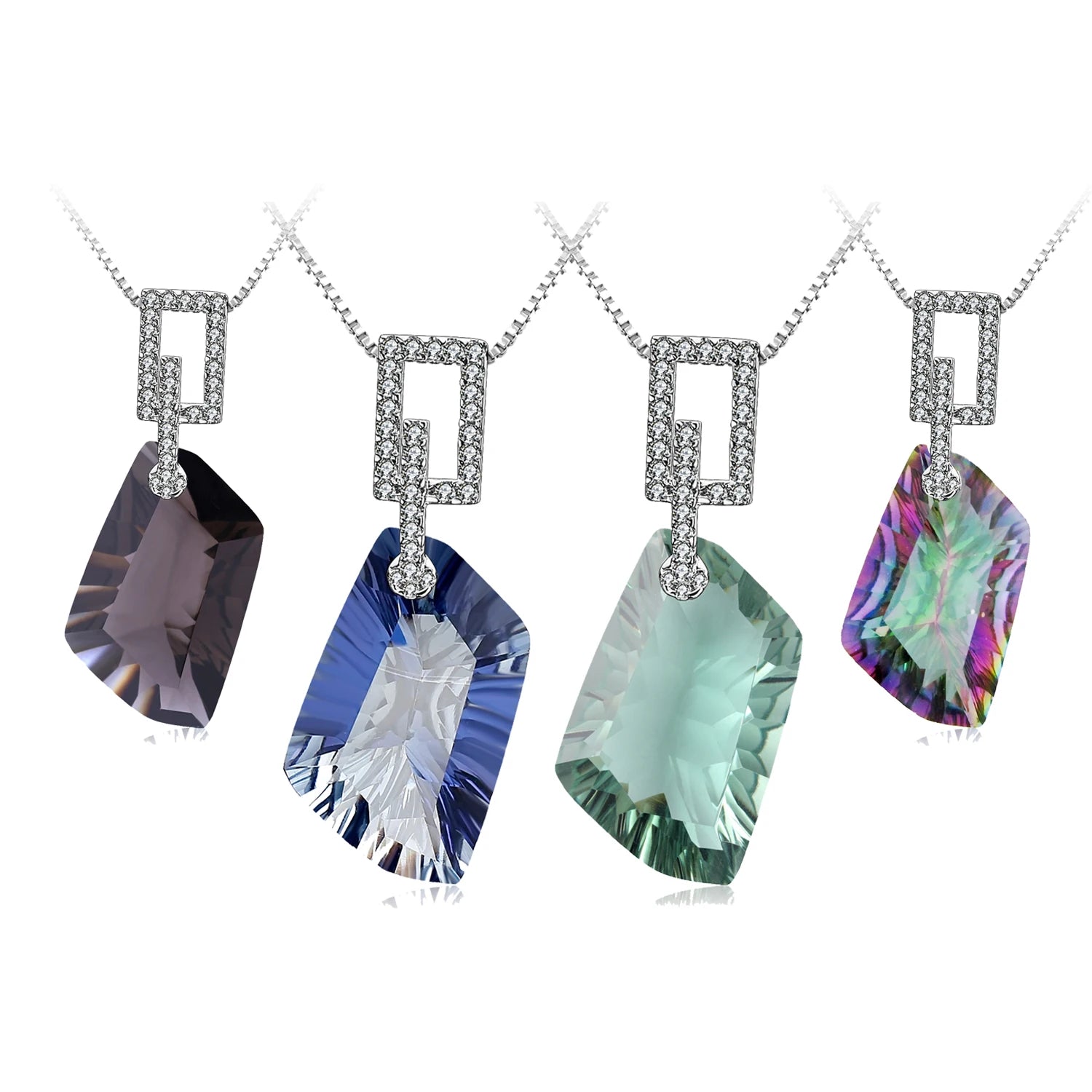 SD006 Abiding Custom Natural Gemstone Wholesale Jewelry Fashion Gift 925 Sterling Silver Pendant for Women