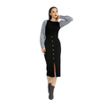 Fall/Winter Fashion Comfortable Casual Knitted Sweater Top Crew Neck Patchwork Puff Long Sleeve Knitwear Women Pullover Sweater