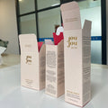 Custom Embossing Gold Stamping Special Texture Art Paper Box Luxury Two Tuck End Paper Packaging Box With Insert for Cosmetic