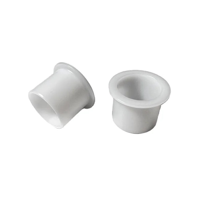 Custom CNC Machined POM PTFE PEEK Nylon PA Plastic Bushing Sleeve with Flange High Precision Plastic Products