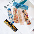 Wholesale New Design 2 Sizes Rectangular Hair Comb Cellulose Wide Tooth Comb Acetate Combs