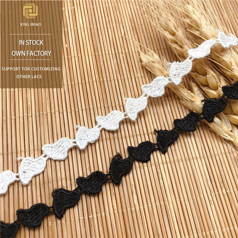 Computer Embroidery Lace Trim Water Soluble 100% Polyester Lace for Clothing Sofa Shoes Accessories