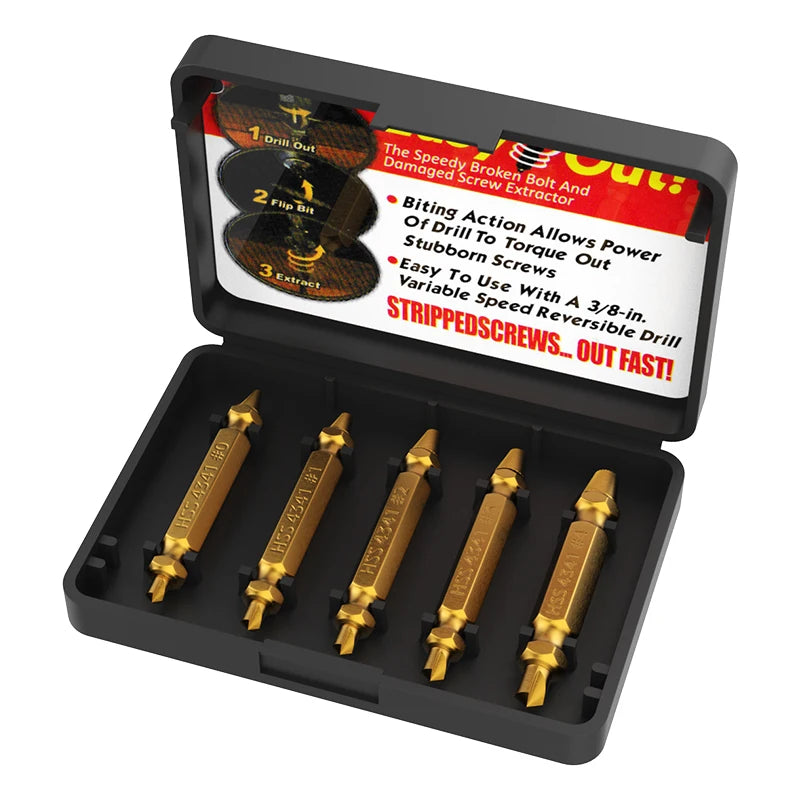 KAFUWELL RT3412 Extractor Broken Wire Maintenance Tools Stud Screw Removal Tool Screwdriver Screw Driver Impact Driver Bits