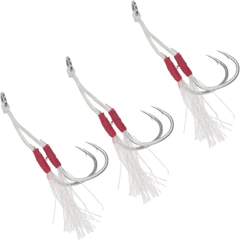 Mata Kail Jigging Assist Hooks Double Jig Asist Sea Fishing  Jigging Hook
