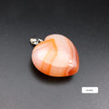 Natural Carnelian Stone Pendant Heart Shape Tini Pendant Stone Jade Pendant Jewelry Ornament Necklace Gift