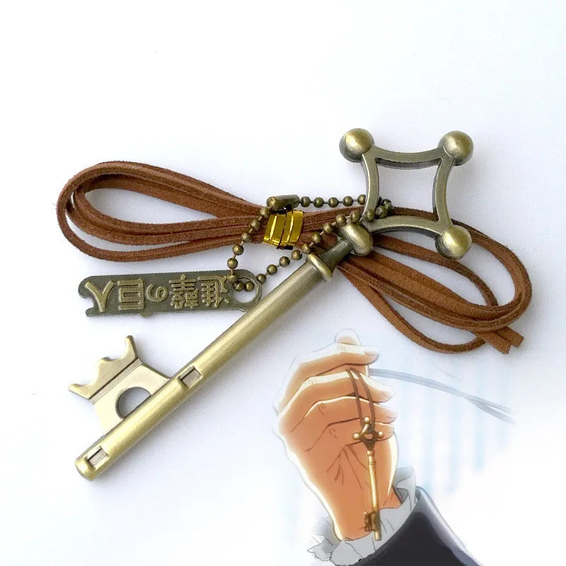 Anime Original Cosplay Accessories Bronze Attack on Titan Eren Basement Key Anime Metal Key Necklace