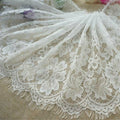 3M Eyelash Lace Edge Trim Ribbon Wedding Clothing Dress Embroidered Applique Sewing Craft Wide 28cm
