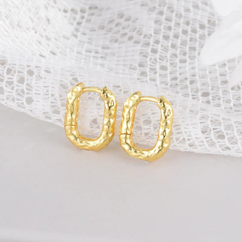 REETI 925 Sterling Silver Earrings  U Ellipse Drop Earrings for Women Gift Earings Fashion Jewelry