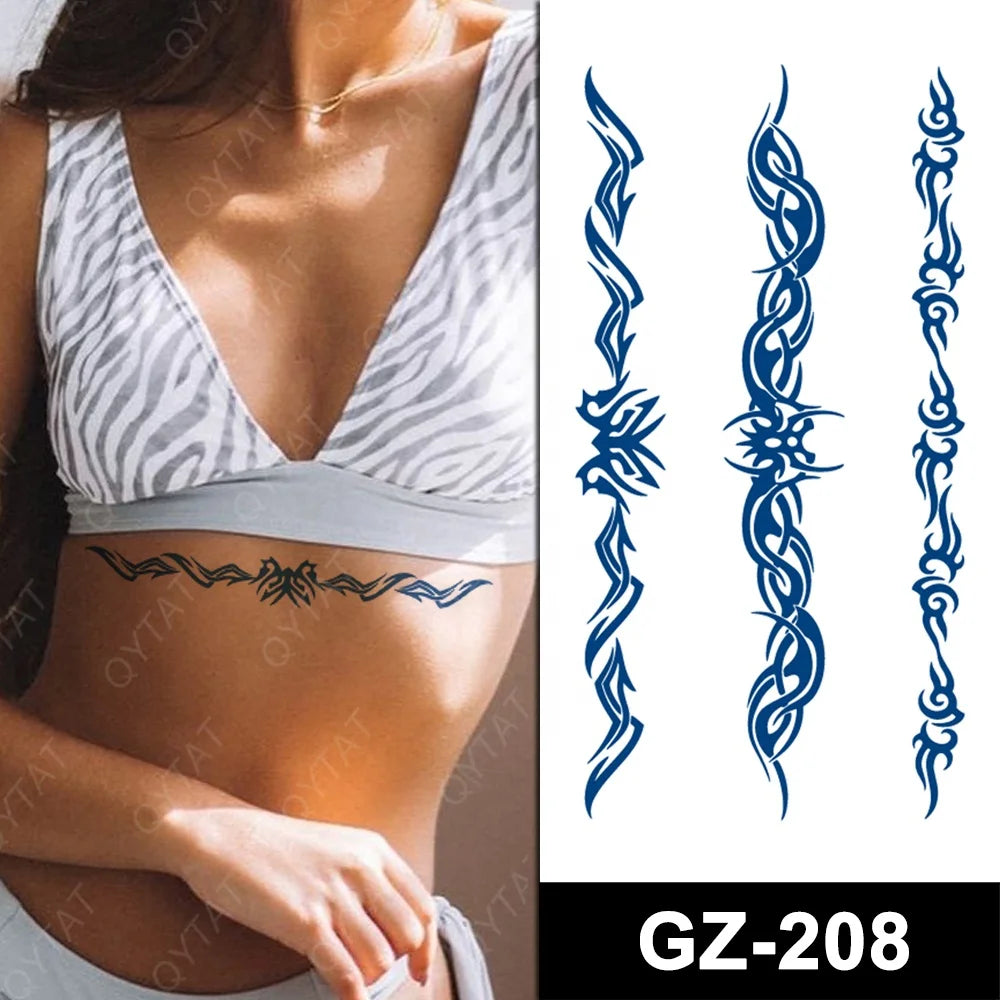New Designs 100% Plant Ink 2 Weeks Sweatproof Fake Men Women Body Art Herbal Waterproof Semipermanent Tattoos