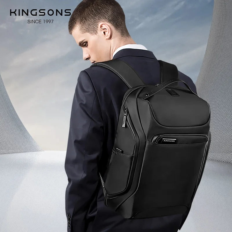 Luxury Quality Back Pack Laptop Backpack with Usb Charging Port Bag Men Black Polyester Fashion 15.6 Inch  Mochila Inteligente