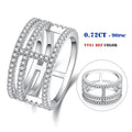 M53 Abiding Jewelry Factory Wholesale 925 Sterling Silver Moissanite Diamond Unique Designs Band Ring for Women