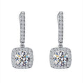 Brincos Shiny Iced Out Crystal Diamond Silver Plated Jewelry Stud Stone Hoops Earring Clip on Earrings Women MegaBDM