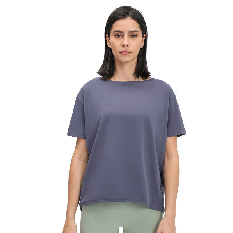 Janya Custom Label Women's Sports Workout Gym Fitness Yoga T-Shirts 1 Pcs Loose Super Good Quality Lightweight Plus Size Options