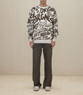 Wholesale Custom Loose Pullover Letter Print Street Style ODM Supply Men's Hip Hop Knitted Sweater