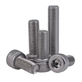DIN912 Fine Thread Hexagon Hex Socket Cap Head Screws M6 M8 M10 M12 304 Stainless Steel Allen Bolts Pitch 0.75/1.0/1.25/1.5mm
