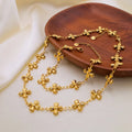 European and American Roman Byzantine Retro Style Stainless Steel Cross Niche Personality Short Collarbone Chain with Bracelet