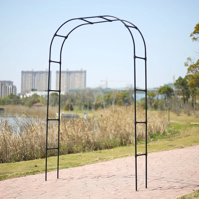White PVC Coated Steel 120x240cm Waterproof Eco-Friendly Rot Proof Pergola Arbor Assemble Freely Various Climbing Plant Wedding