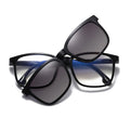 Magnetic Polarized Square Eyeglasses Frame Blue Light Blocking Optical Frames TR90 Clip on Sunglasses Men