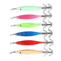 Wholesale SJ021 8cm 3.6g 5pcs/bag Luminous Shrimp Baits Squid Jig Fishing Lures