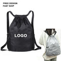 Custom Logo Gym Bag Drawstring Backpack Storage Tote Bag for Gym Sports Shopping and Travel Lightweight Waterproof Sports Bag