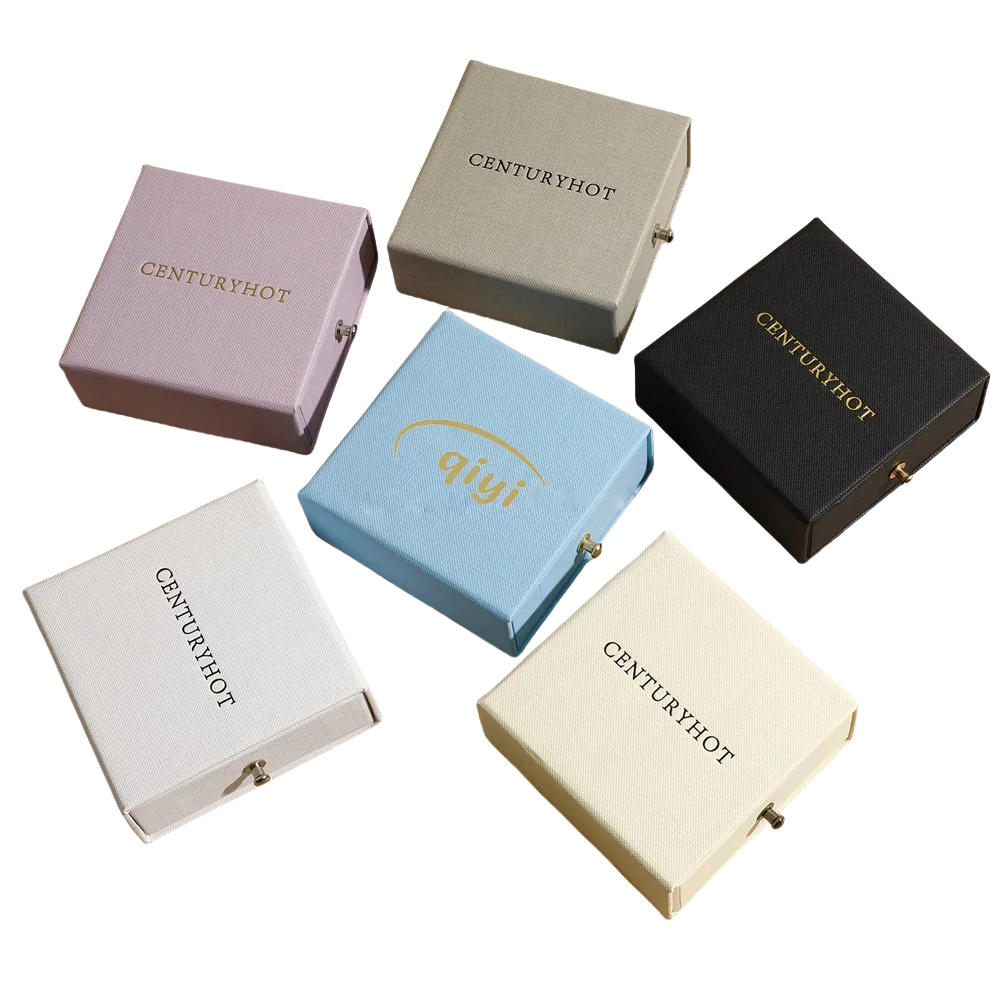 Custom Logo Cardboard Drawer Jewelry Packaging Box Luxury Sliding Travel Ring Earring Necklace Bracelet Organizer Boxes