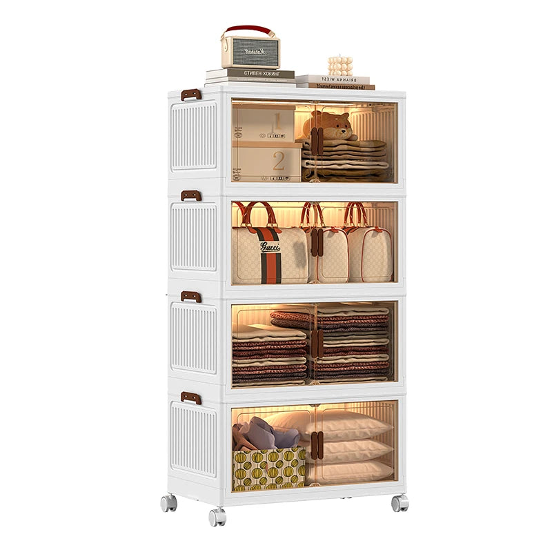 Acrylic Foldable Plastic Storage Cabinet for Kids Custom Organizer case Giant Transparent Plastic clear Display Shoe Cabinet