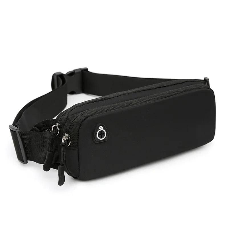 Large Capacity Solid Color Leisure Waist Bag Simple Design Outdoor Sports Fanny Pack for Gym Use