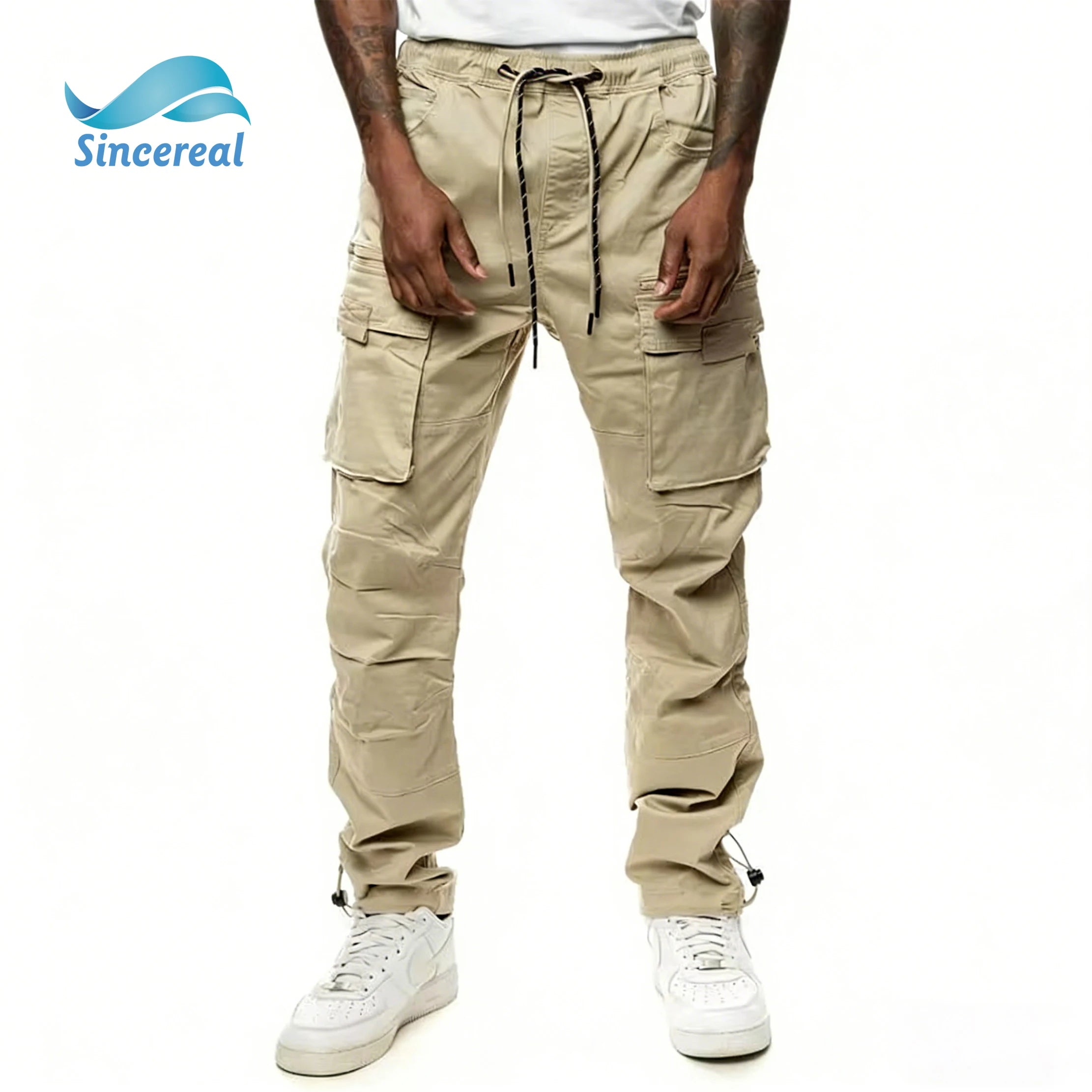 Custom 2026 New Practical Jogging Bottoms Multi-pocket Cargo Pants Elastic 97% Cotton 3% Elastane Men's Trousers