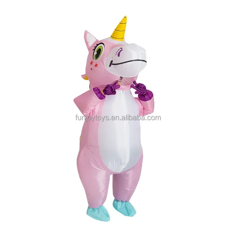 Adult Children's Pink Cute Unicorn Anime Cosplay Inflatable Costume