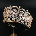 LUOXIN Big Luxury Pageant Wedding Hair Accessories Crown Miss Universe Diamond Zircon Tiara