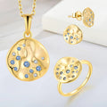 Wholesale Oem Women Luxury 925 Sterling Silver Earring Ring Pendants Bridal Jewelry Sets Fine Cubic Zirconia for Wedding 3 Piece