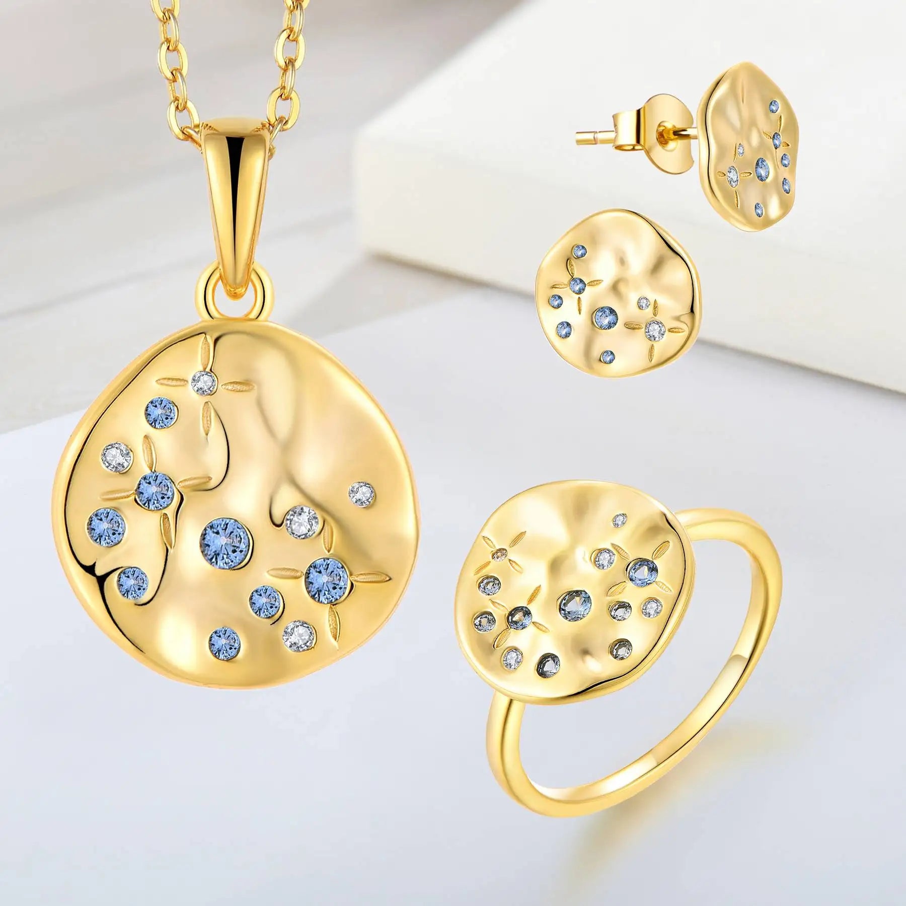 Wholesale Oem Women Luxury 925 Sterling Silver Earring Ring Pendants Bridal Jewelry Sets Fine Cubic Zirconia for Wedding 3 Piece