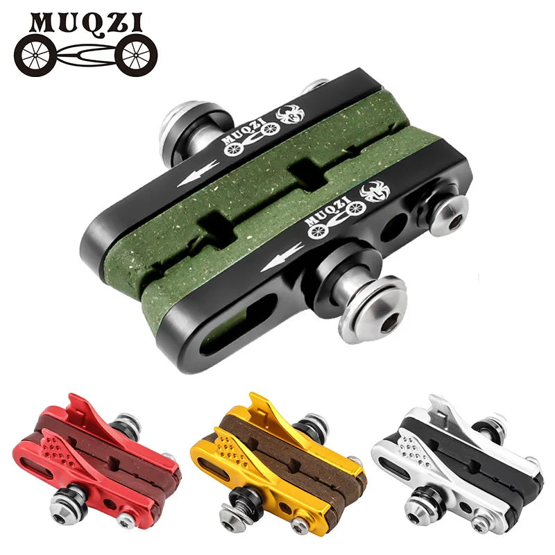 MUQZI Road Bicycle Carbon Wheels C-Brake Caliper Rubber Block Pads Holder Folding Bike Brake Shoes Caliper Brake Blocks Set