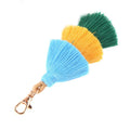 Welwish Bohemia Custom Handmade Knit Three Layer Cotton Tassel Keychain for Bags Key
