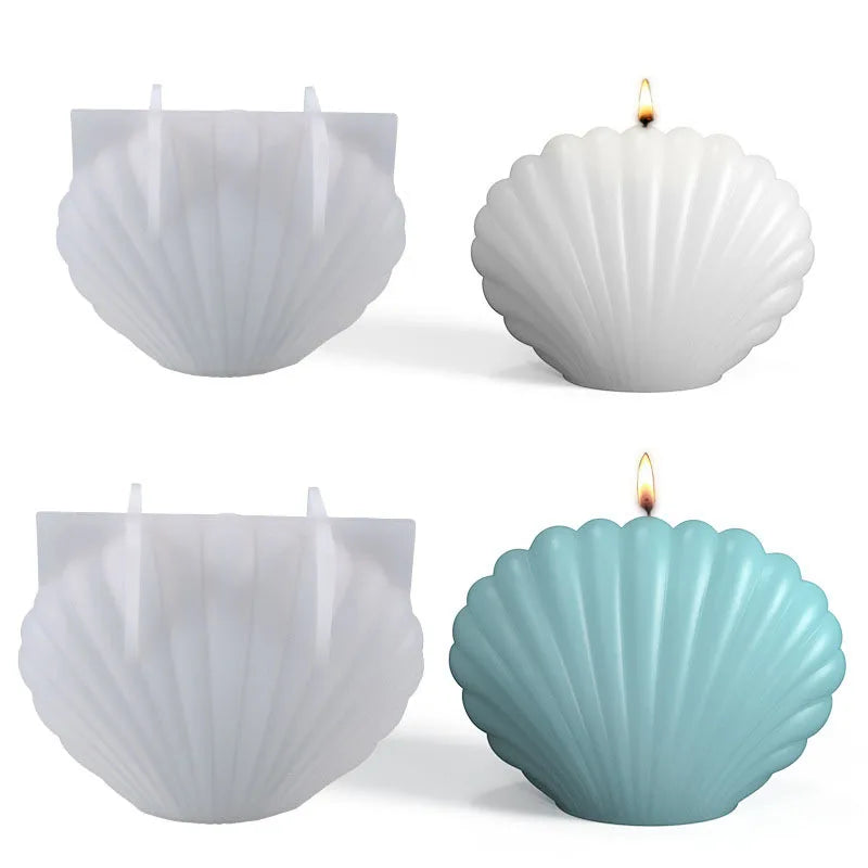 Sustainable BPA-Free Silicone Cake Tools Includes Stand Conch Decoration Molds Candle Molds Eco-Friendly Cake Stand Mold Set