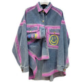 Wholesale 2026 Autumn New Printed Denim Loose Casual Design and Spliced Women's Shirts