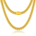 Hip Hop Jewelry Men Wholesale Custom Luxury 18K Gold Filled Plated Waterproof Stainless Steel Curb Cuban Link Chain Necklace