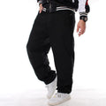 Customize Logo Men's Winter Skateboard Street Hip-hop Trendy Loose Casual Long Denim Jeans Plus Fat Size Washed