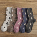Vintage Warm Thick Wool Crew Knitted Socks Factory Manufacturer Wholesale Custom Winter Women Socks