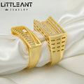 2023 Fashion Waterproof Copper Zircon Jewelry Ring 18K Gold Plated Gemstone Finger Rings for Wedding