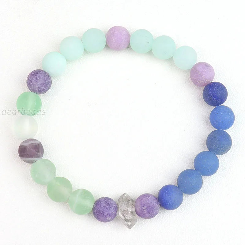 Wholesale Natural Healing Yoga Stone Beaded Bracelet Multi Gemstone Anxiety Crystal Bracelets for Women Men Blessing