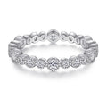 Elegant Jewelry Supplier Silver 925 Round Brilliant Cut Rhodium Plated AAA Zirconia Ring Wholesale OEM/ODM Factory Supply