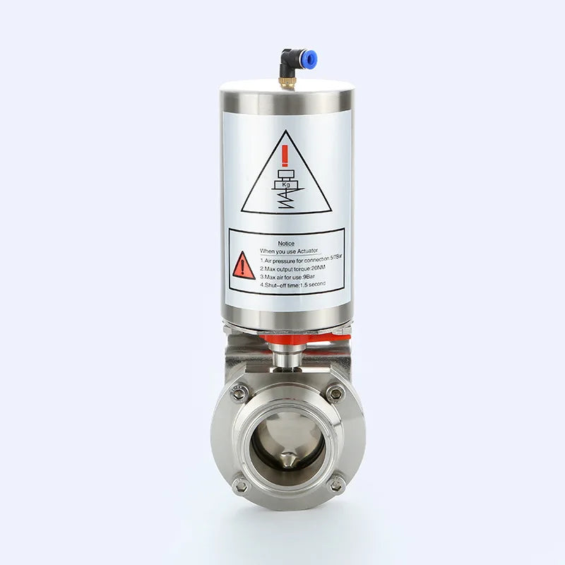 Stainless Steel Quick Release Pneumatic Vertical 1 Inch 2 Inch Butterfly Valve