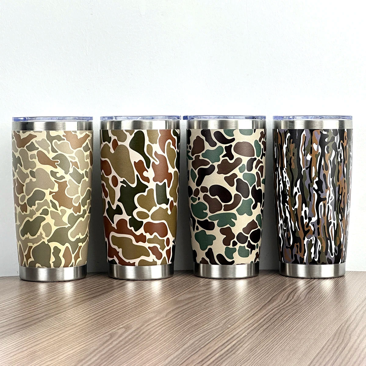 Wholesale 3d Uv Printing Camo Travel Coffee Mug Office Custom logo Stainless Steel 20oz Camouflage Tumbler Cup Laser Engraved
