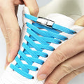 No Tie Shoe Laces Press Lock Shoelaces Without Ties Elastic Laces Sneaker Kids Adult 8MM Widened Flat Shoelace for Shoes
