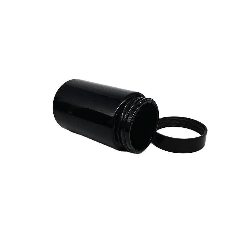 Hot Sale Luxury High Grade UV 5g- 250g Black UV Seal Jar Glass Storage With Lid Deodorant Glass Cream Screw Lid Jar